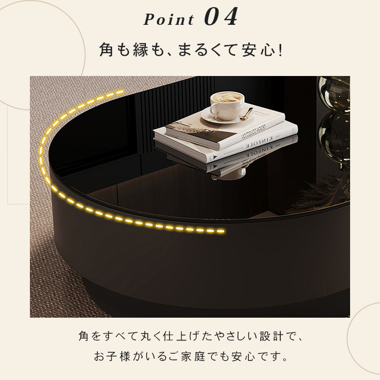 モダンリビング ローテーブルセット ブラック 強化ガラス天板×セラミック天板 デザイナーズ コーヒーテーブル htyjj-6611