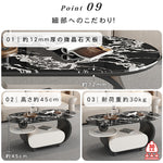 高級マイクロクリスタルストーン天板センターテーブルリビングモダン 楕円ローテーブル 収納スペース＆スライドトレイ付き htyjj-6616