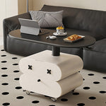 セラミック天板センターテーブルリビング用 昇降式ローテーブル 収納付きキャスタータイプ htyjj-6622