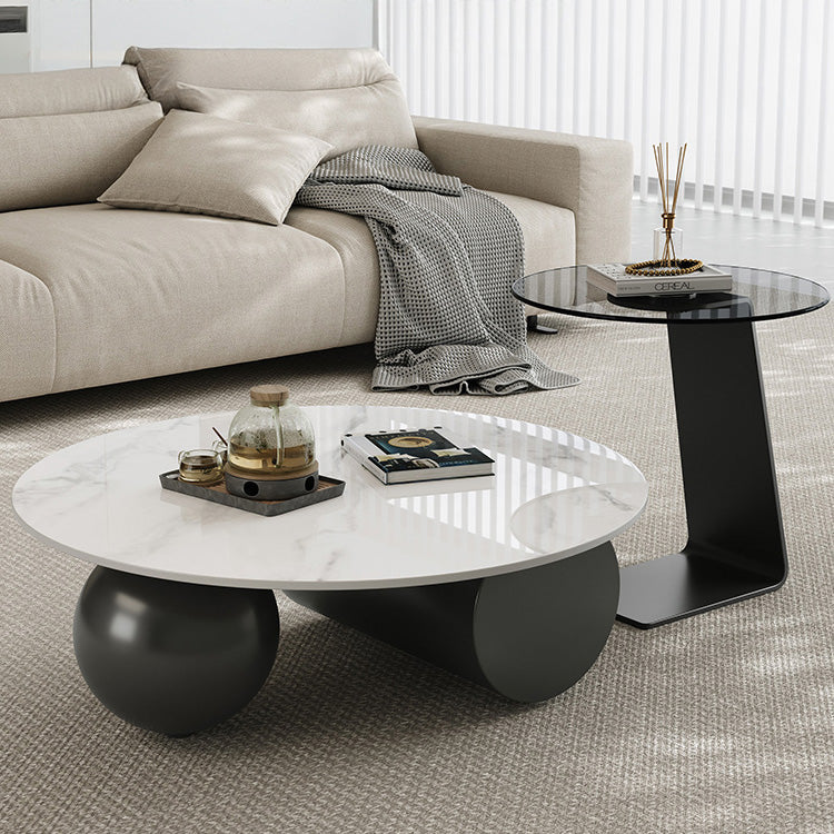 ローテーブルセット 耐久性に優れた高機能天板×ブラックベースのセンターテーブル リビングを彩るモダンインテリア htyjj-6627