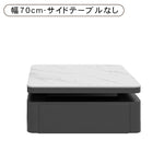 光沢ホワイト イタリアンモダン セラミック天板 センターテーブル｜収納付き 正方形 リビングテーブル サイドテーブルセット htyjj-7364-c2