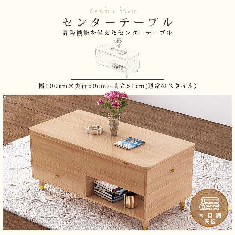 無垢材と銅の高級センターテーブル - 和モダンデザインが魅力 hx-1572