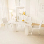 テーブル ホワイト セラミック 合成皮革 hx-dtcz-wh3-table