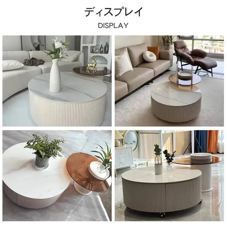 テーブル ホワイト セラミック ガラス hx-hlcj-wh1-table