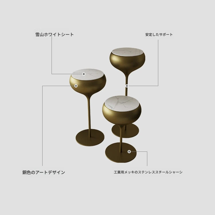 セラミックとステンレス製のスタイリッシュなセンターテーブル - モダンなインテリアに最適！ hxbs-3028
