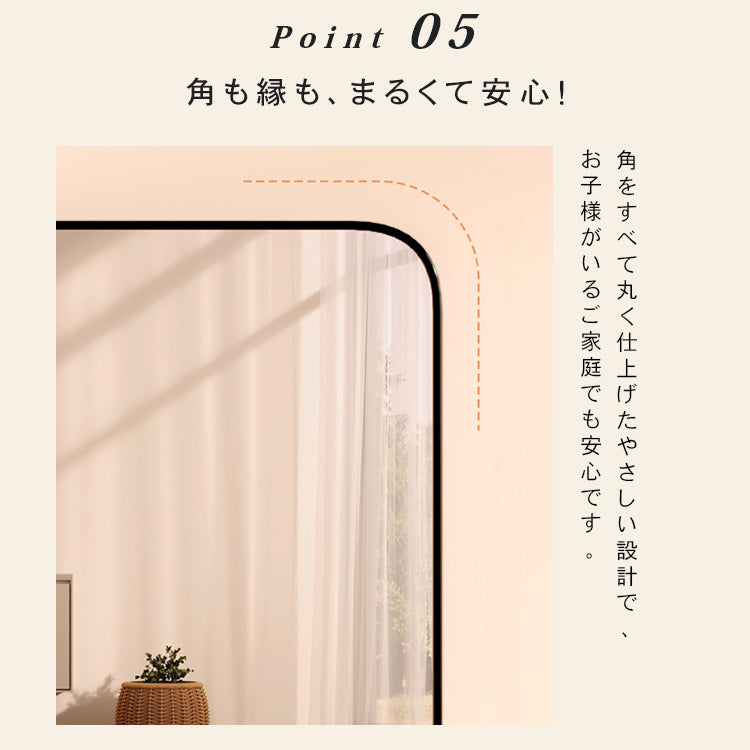 姿見ミラー 全身鏡｜壁掛け・ドア掛け兼用 スリムデザイン 寝室・玄関用 hxsq-6838