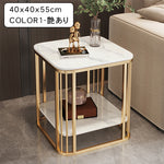 アイボリートーンのモダンセンターテーブルリビング向け セラミックストーン天板×大容量収納ローテーブル hykg-5856