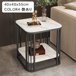 アイボリートーンのモダンセンターテーブルリビング向け セラミックストーン天板×大容量収納ローテーブル hykg-5856