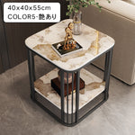 アイボリートーンのモダンセンターテーブルリビング向け セラミックストーン天板×大容量収納ローテーブル hykg-5856