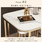 アイボリートーンのモダンセンターテーブルリビング向け セラミックストーン天板×大容量収納ローテーブル hykg-5856