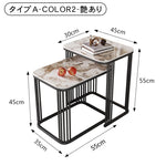 セラミック天板ネストサイドテーブル リビング用 ゴールドフレームのモダンデザイン センターテーブル補助台 hykg-5858