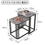 セラミック天板ネストサイドテーブル リビング用 ゴールドフレームのモダンデザイン センターテーブル補助台 hykg-5858