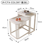 セラミック天板ネストサイドテーブル リビング用 ゴールドフレームのモダンデザイン センターテーブル補助台 hykg-5858