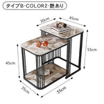 セラミック天板ネストサイドテーブル リビング用 ゴールドフレームのモダンデザイン センターテーブル補助台 hykg-5858