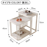 セラミック天板ネストサイドテーブル リビング用 ゴールドフレームのモダンデザイン センターテーブル補助台 hykg-5858