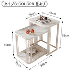 セラミック天板ネストサイドテーブル リビング用 ゴールドフレームのモダンデザイン センターテーブル補助台 hykg-5858