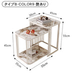 セラミック天板ネストサイドテーブル リビング用 ゴールドフレームのモダンデザイン センターテーブル補助台 hykg-5858