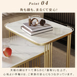 セラミック天板ネストサイドテーブル リビング用 ゴールドフレームのモダンデザイン センターテーブル補助台 hykg-5858