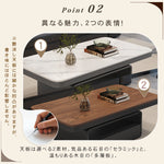 セラミック天板センターテーブル　リビング用　モダンデザインの高級ローテーブル収納付き hykg-5860