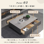 リビングを上質にするセラミック天板サイドテーブル モダンホワイトデザイン／センターテーブルにも hykg-5865