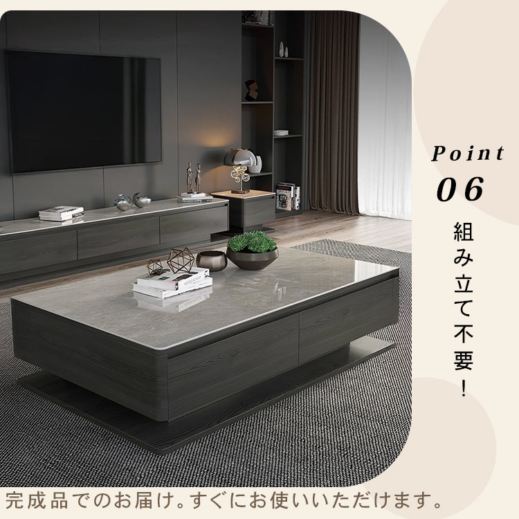 リビングを上質にするセラミック天板サイドテーブル モダンホワイトデザイン／センターテーブルにも hykg-5865