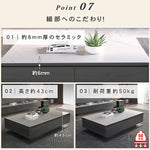 リビングを上質にするセラミック天板サイドテーブル モダンホワイトデザイン／センターテーブルにも hykg-5865