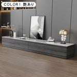 リビング用テレビボード セラミック天板×木目調グレー モダンデザインの大容量ローボード hykg-5875