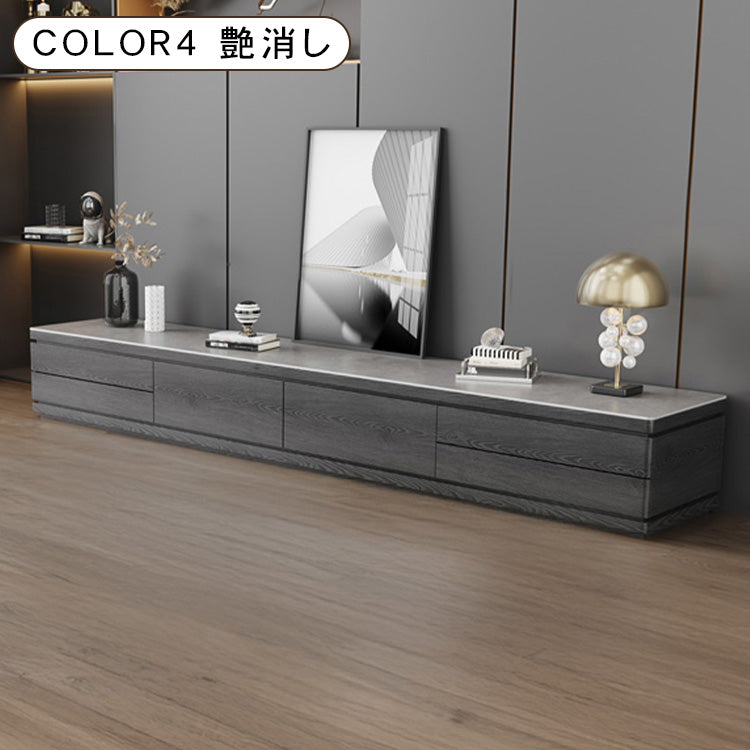 リビング用テレビボード セラミック天板×木目調グレー モダンデザインの大容量ローボード hykg-5875