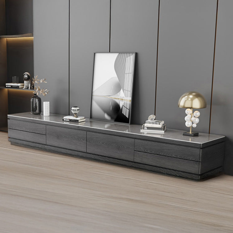 リビング用テレビボード セラミック天板×木目調グレー モダンデザインの大容量ローボード hykg-5875