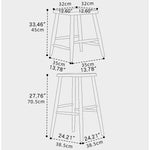 チェリー材とウォールナット製高品質スツール - エレガントで上品なデザイン hykmq-747