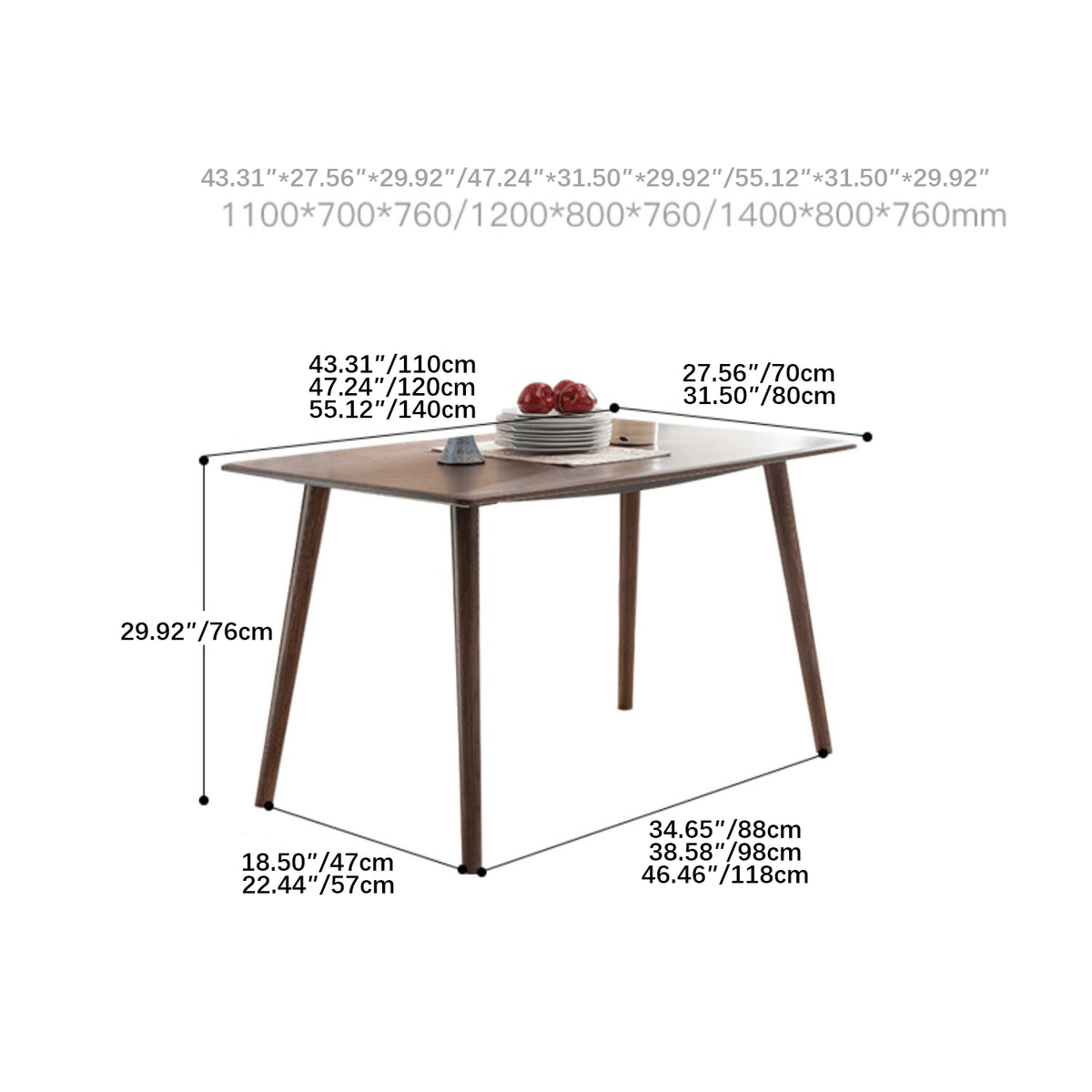 高級オーク材使用のスタイリッシュテーブル hym-482