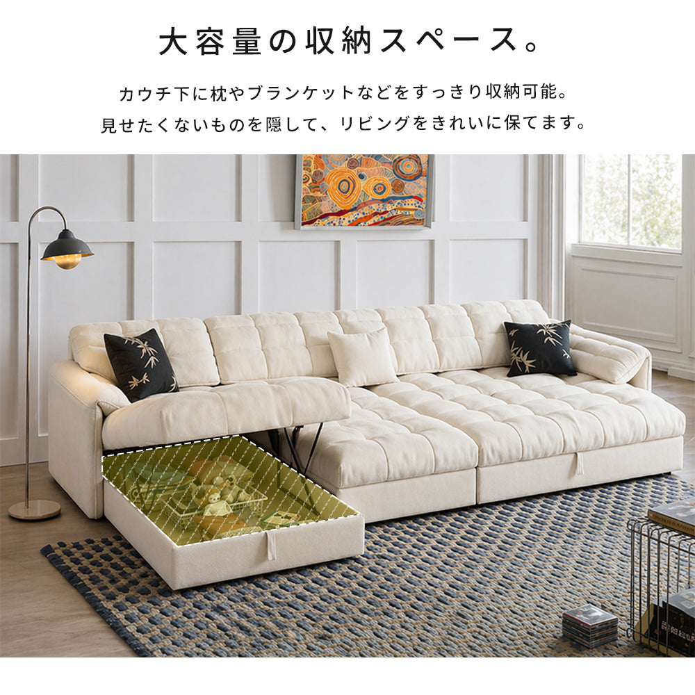 ソファベッド おしゃれ スエード ベージュ ダークグレー モダン 北欧