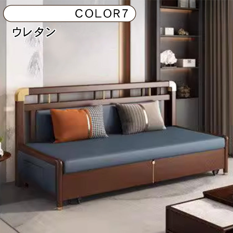 無垢材 & 合皮使用！豪華ラテックス&ココナッツパーム多機能ソファー hyt-1431