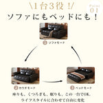 電動ソファーベッド｜ヴィンテージ風 オイルレザー調 折りたたみ 収納付き リビング用 hyt-6484
