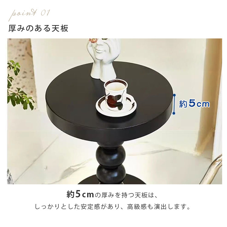 北欧風無垢材ラウンドコーヒーテーブルリビング収納ラック葫蘆脚デザイン hzmty-5491