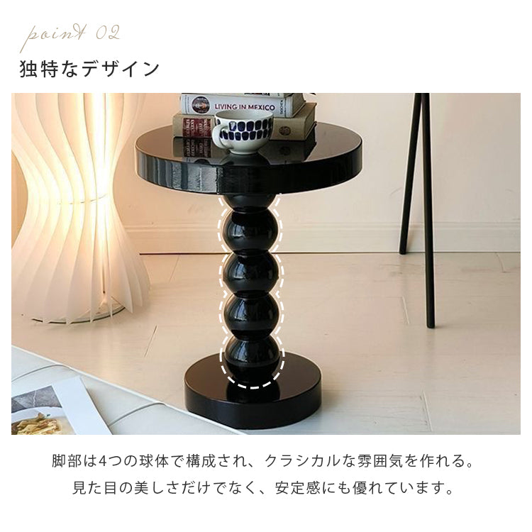 北欧風無垢材ラウンドコーヒーテーブルリビング収納ラック葫蘆脚デザイン hzmty-5491