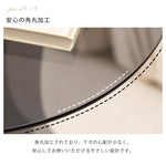 北欧軽奢ラウンドソファーサイドテーブル強化ガラス天板リビング用コーヒーテーブル hzmty-5498