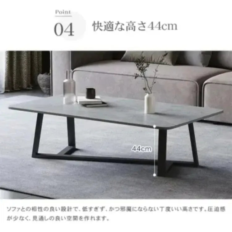 センターテーブル グレー ホワイト セラミック スチール jl-03-table