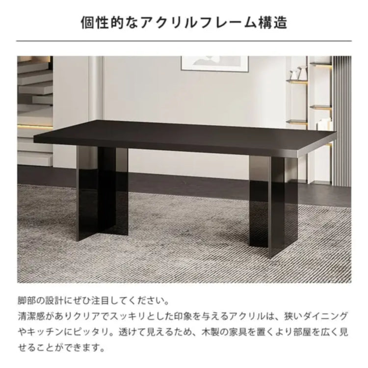 セラミックダイニングテーブル ブラック 幅140 160 180cm モダンデザイン 食卓テーブル jrjj-6159xg-table