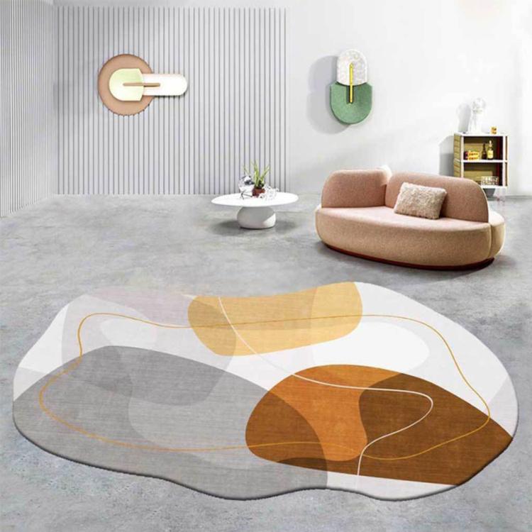 カラフル 不規則デザイン 変形ラグ 楕円形ラグマット リビング カーペット 寝室 軽奢風 おしゃれ jydxw-18