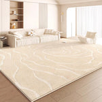 キュートクリーム風 リビングラグ ラグマット 高級感 フェイクカシミヤ調 カーペット 防水 防汚 拭くだけ簡単 洗濯不要 お手入れ簡単 kbf-02