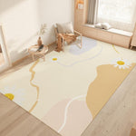 キュートクリーム風 カラフルラグ ラグマット リビング PVCカーペット 防水 防汚 拭き取り簡単 洗濯不要 寝室マット kbf-07