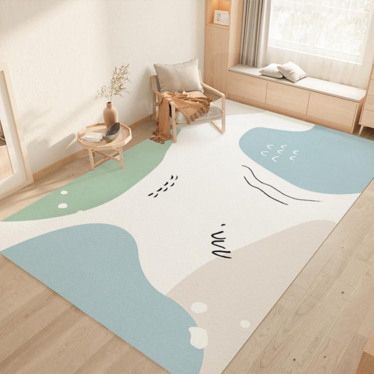 キュートクリーム風 カラフルラグ ラグマット リビング PVCカーペット 防水 防汚 拭き取り簡単 洗濯不要 寝室マット kbf-07