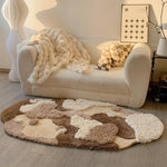 キュートクリーム風 カラフルデザイン ラグマット リビング 寝室 厚手シャギーラグ 立体デザイン 不規則ラグ おしゃれ klm-11