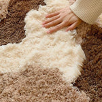 キュートクリーム風 カラフルデザイン ラグマット リビング 寝室 厚手シャギーラグ 立体デザイン 不規則ラグ おしゃれ klm-11