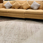 ヴィンテージ風 不規則ラグ 変形ラグマット リビング ソファ前 カーペット 寝室 ブラウン系 おしゃれ ky-09