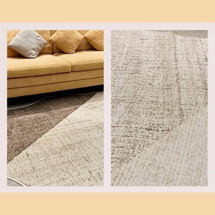 ヴィンテージ風 不規則ラグ 変形ラグマット リビング ソファ前 カーペット 寝室 ブラウン系 おしゃれ ky-09