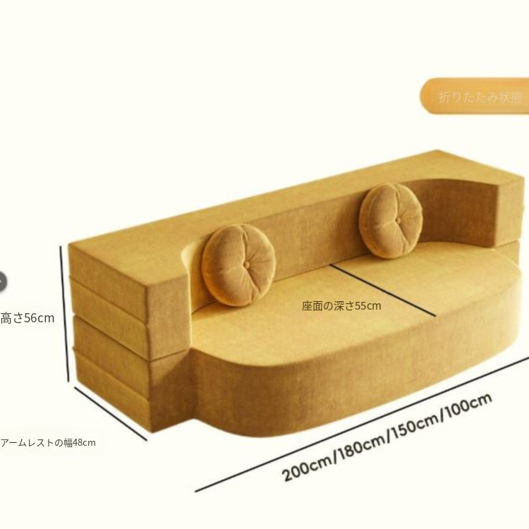 モジュール式 圧縮タイプ ソファーベッド｜折りたたみ 1〜2人用 畳風 リビング・寝室対応 llmy-0226-69