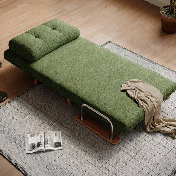 シェニール素材 ソファーベッド 伸縮式・折りたたみ 多機能 グリーン 省スペース対応 mdy-0203-35