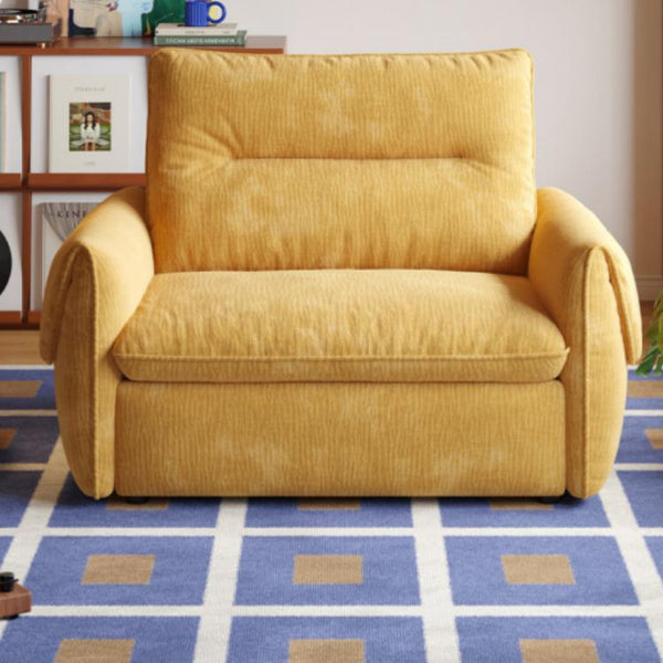 電動ソファーベッド 折りたたみ式 2WAY 1人掛け｜シェニール素材 イエロー mgj-0203-32